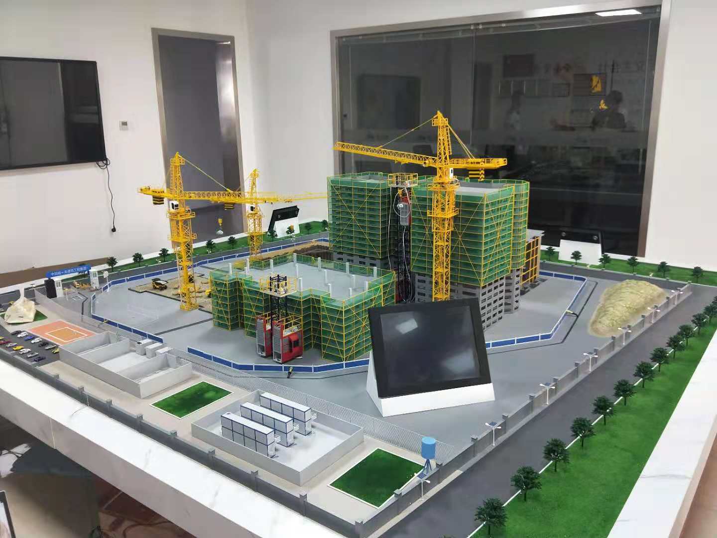 庆元县建筑施工场景模型